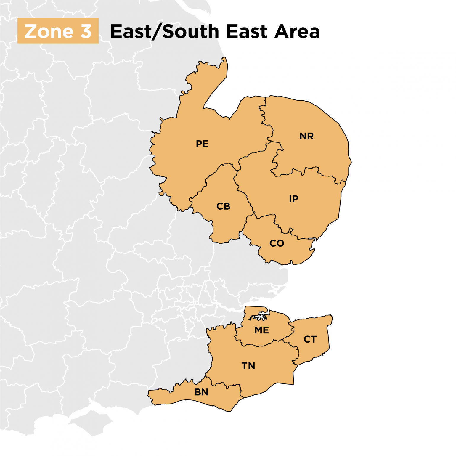 East & South East Sectional Tanks Assembly Zones